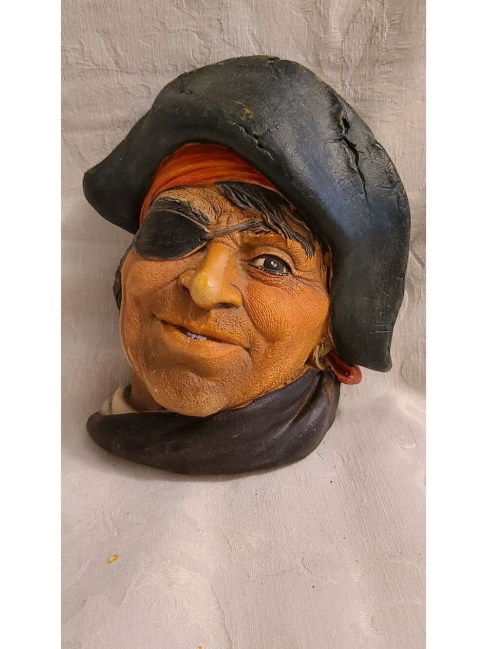 Vintage Bossons Chalkware Head The Smuggler Pirate Wall Plaque